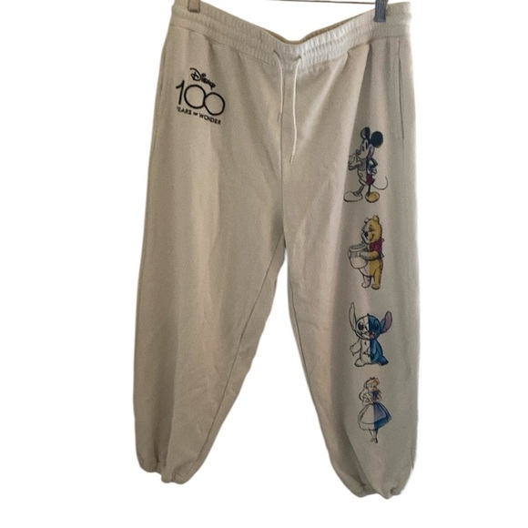 Disney Pants - Disney Women's White Character Sweats XXL